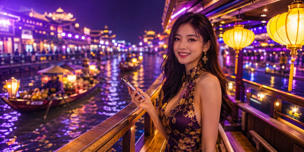 Không gian casino trực tuyến Việt Nam với màn hình kết quả và ánh đèn neon